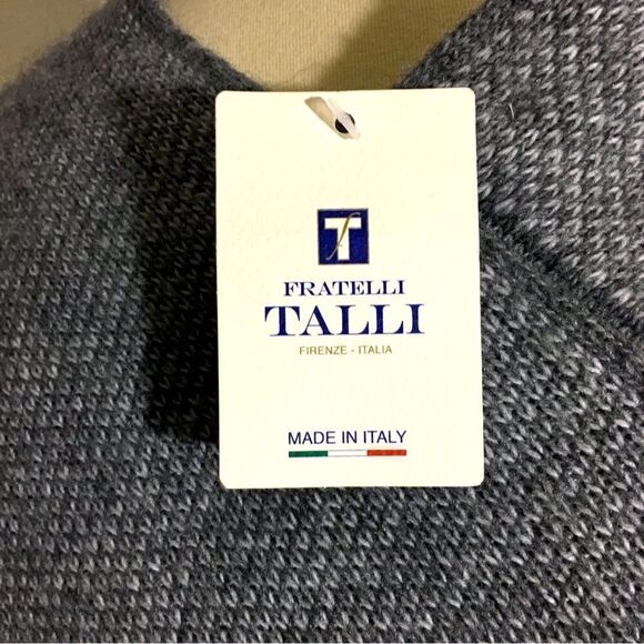 Fratelli Talli Gray Poncho Wool/Alpaca Blend - Picture 8 of 9